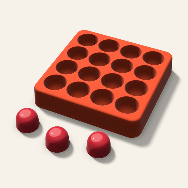 Gumdrop Candy Mold, 0.75 Inch, 16 Cavity, 3D render