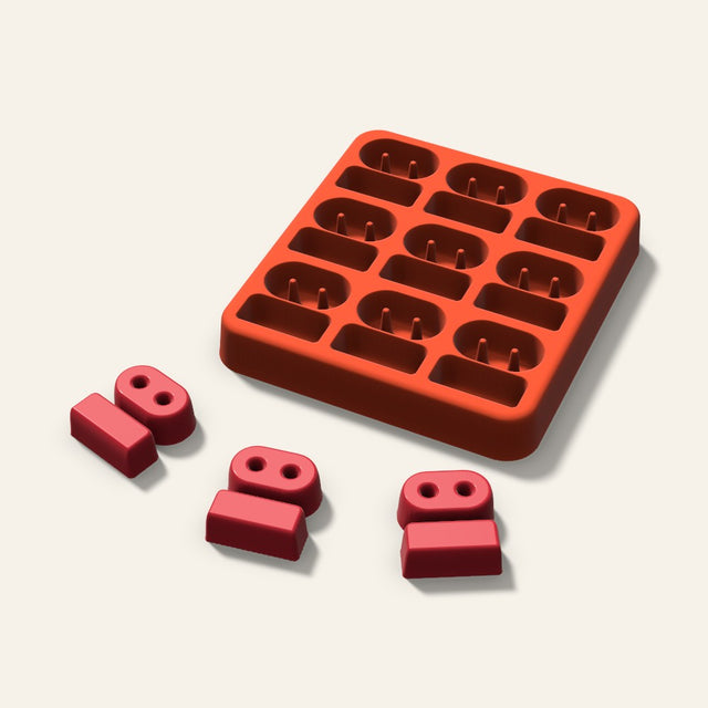 Robot Candy Mold, 1 Inch, 9 Cavity, 3D render