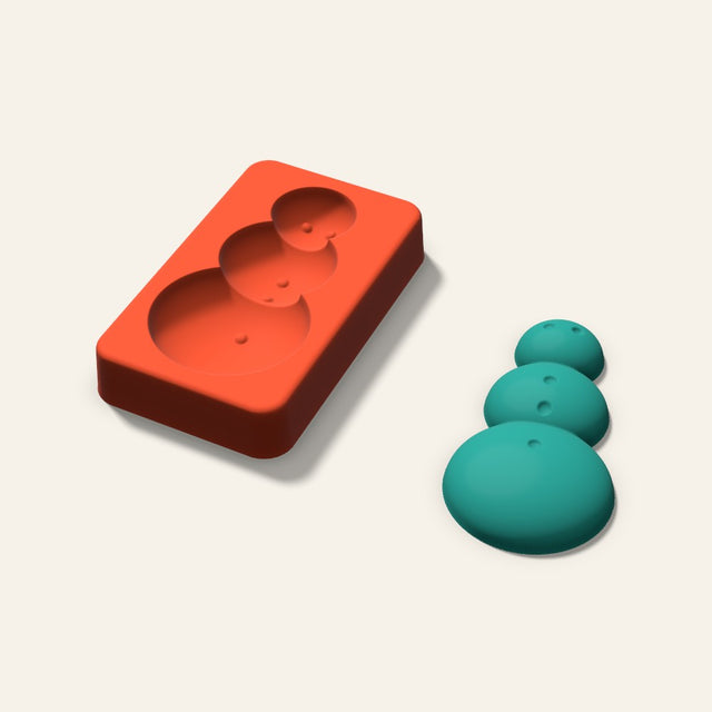 Snowman Freshie Mold, 3.5 Inch, 3D render