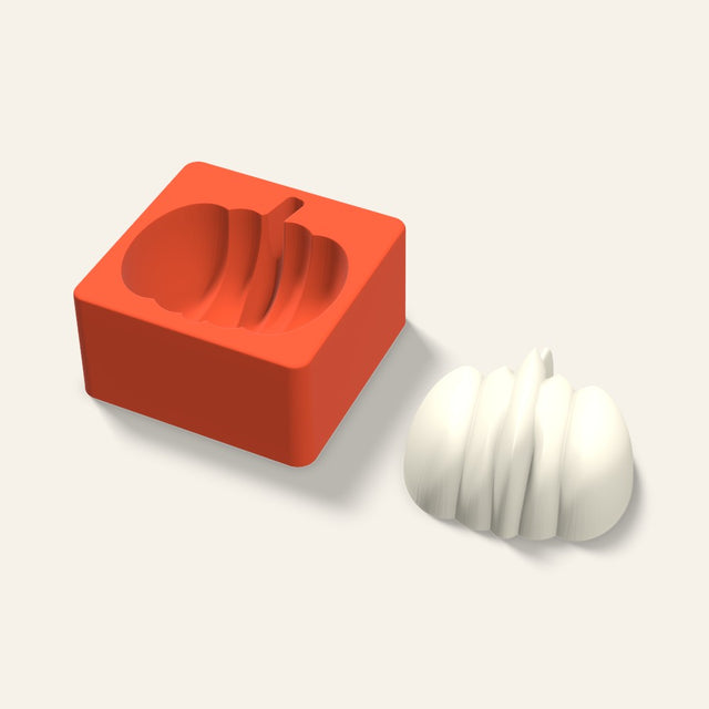 Pumpkin Candle Mold, 4 x 2 Inch, 3D render
