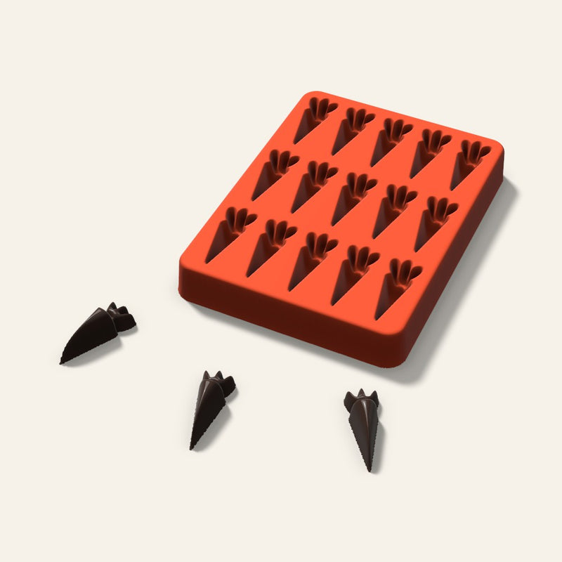 Carrot Chocolate Mold, 1.5 Inch, 15 Cavity