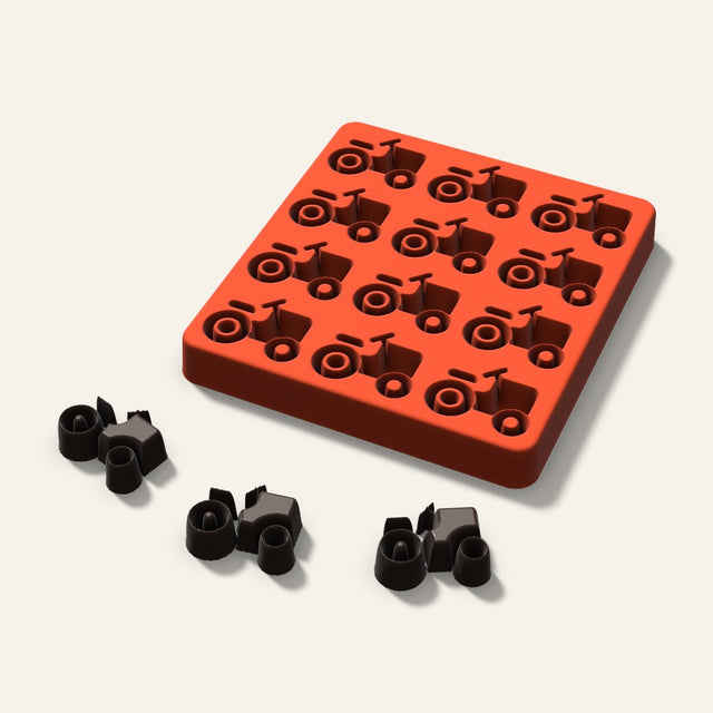 Tractor Chocolate Mold, 1.5 Inch, 12 Cavity, 3D render