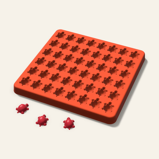 Turtle Gummy Mold, 0.75 Inch, 48 Cavity, 3D render