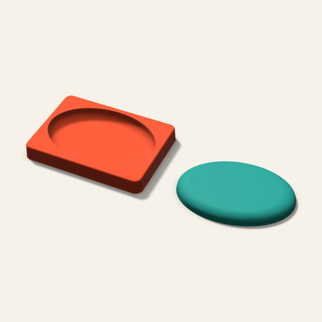 Oval Tall Freshie Mold, 5 Inch, 3D render