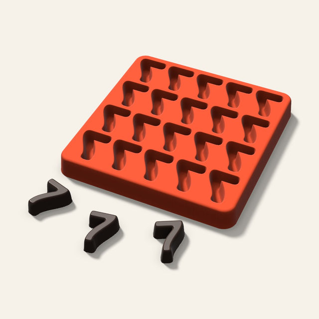 Number 7 Candy Mold, 1 Inch, 20 Cavity, 3D render