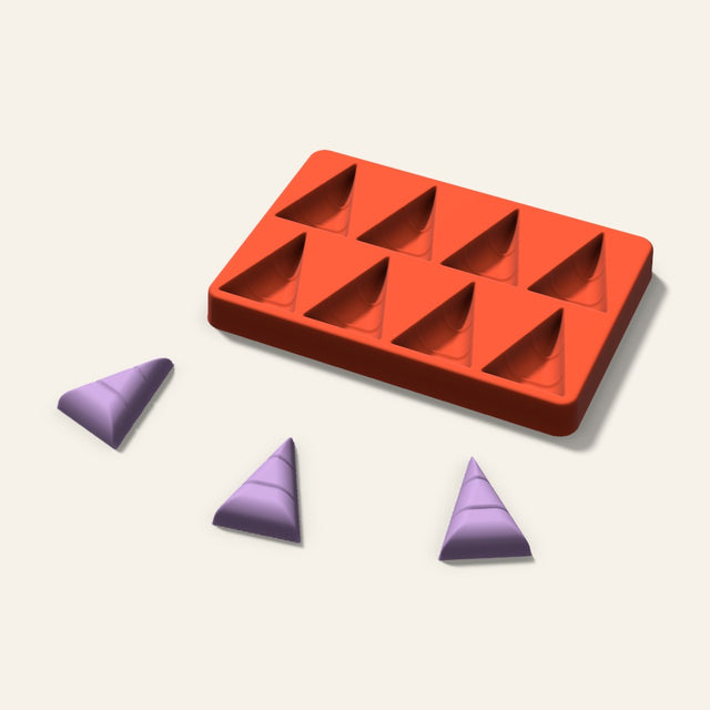 Candy Corn Wax Melt Mold, 2 Inch, 8 Cavity, 3D render
