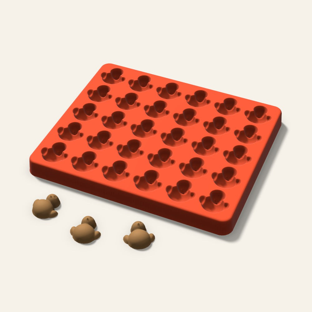 Chick Pet Treat Mold, 1 Inch, 30 Cavity, 3D render