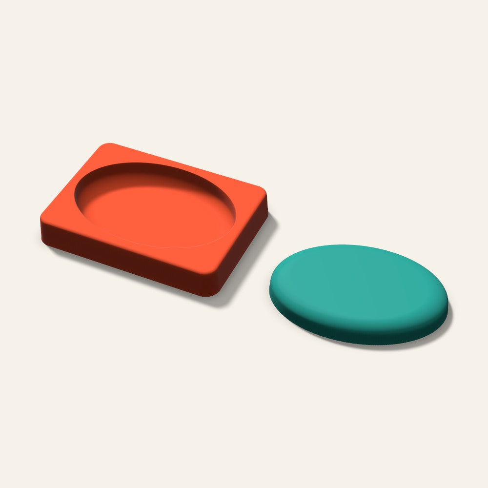 Oval Tall Freshie Mold, 4 Inch, 3D render