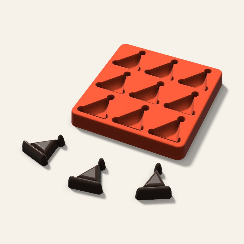 Santa Hat Chocolate Mold, 1.5 Inch, 9 Cavity, 3D render