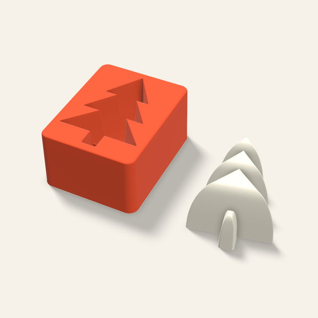 Christmas Tree Candle Mold, 4 x 2 Inch, 3D render