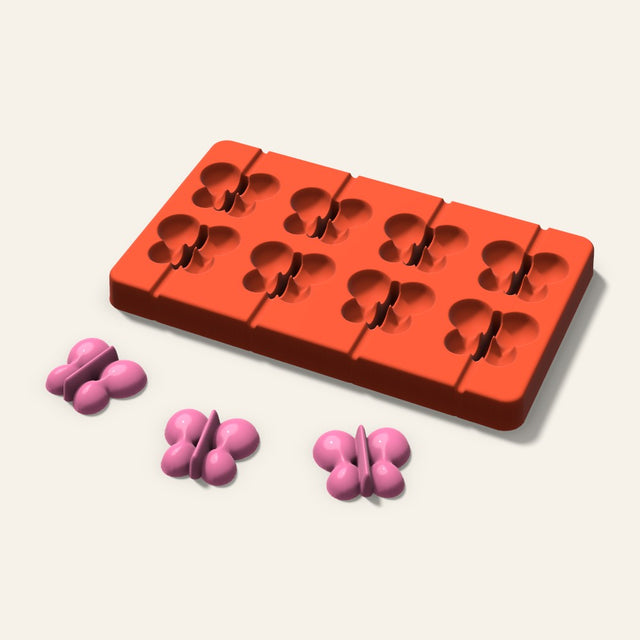 Butterfly Lollipop Mold, 1.5 Inch, 8 Cavity, 3D render