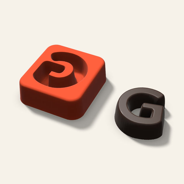 Letter G Mold, 1.5 Inch, 3D render