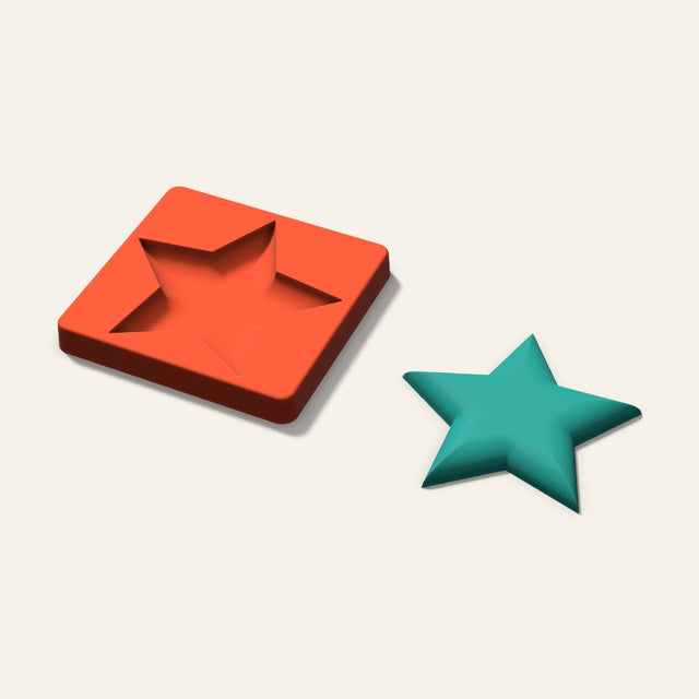 Star Freshie Mold, 5 Inch, 3D render