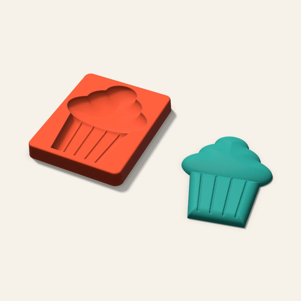 Cupcake Freshie Mold, 5 Inch, 3D render