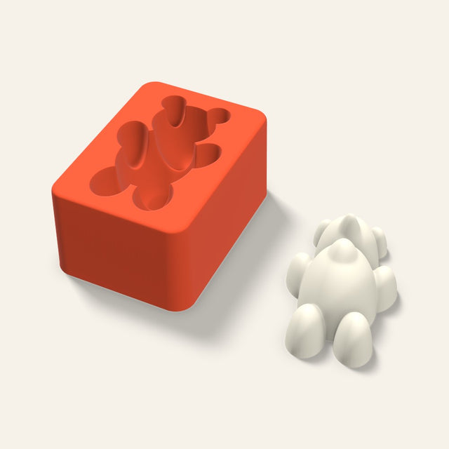 Gummy Bear Candle Mold, 3 x 1.5 Inch, 3D render