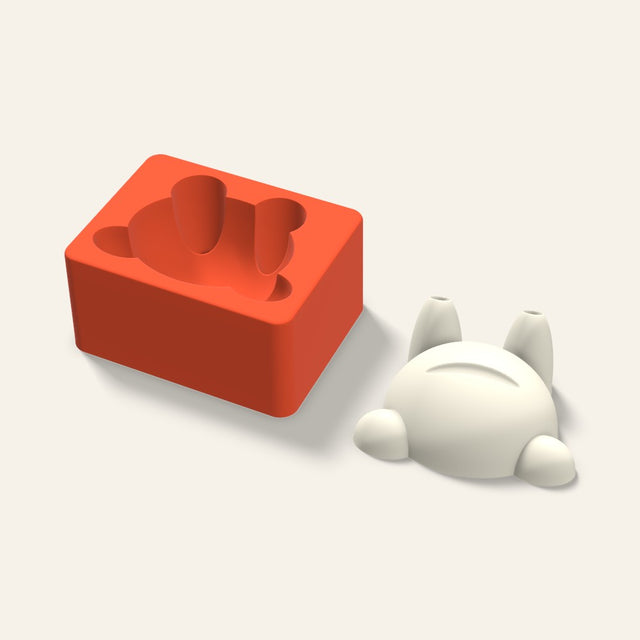Frog Candle Mold, 4 x 2 Inch, 3D render
