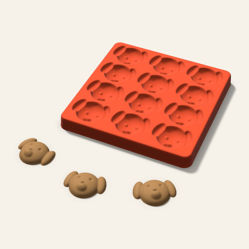 Dog Pet Treat Mold, 2 Inch, 12 Cavity, 3D render