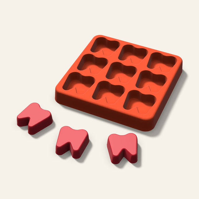 Tooth Candy Mold, 1 Inch, 9 Cavity, 3D render
