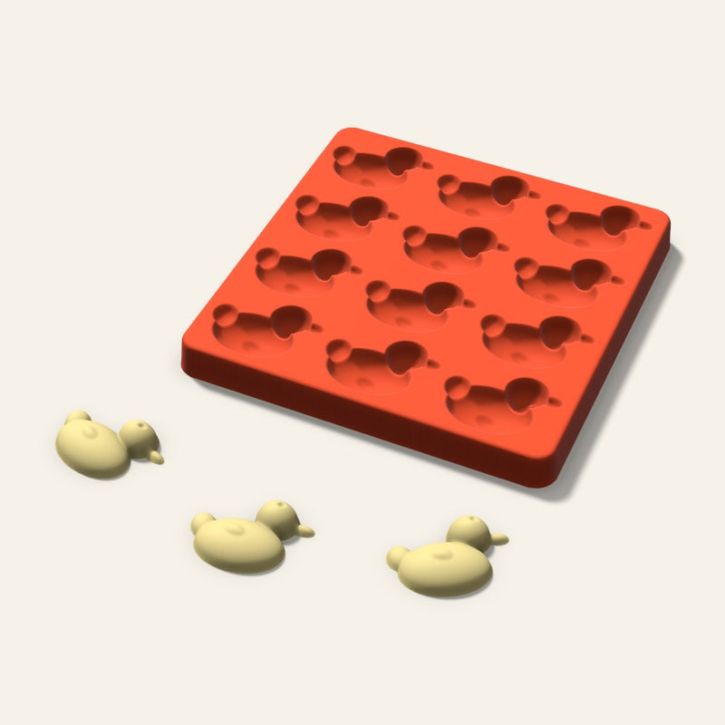 Duck Butter Pat Mold, 1.75 Inch, 12 Cavity