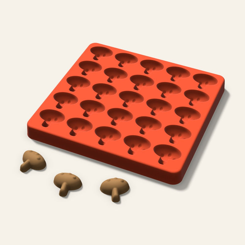 Mushroom Pet Treat Mold, 1 Inch, 25 Cavity