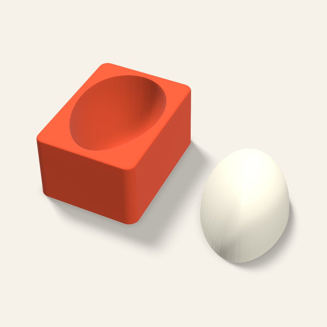 Egg Candle Mold, 4 x 2 Inch, 3D render