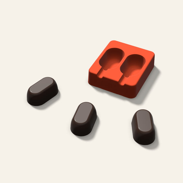 Cakesicle Mold, 2 Inch, 2 Cavity, 3D render