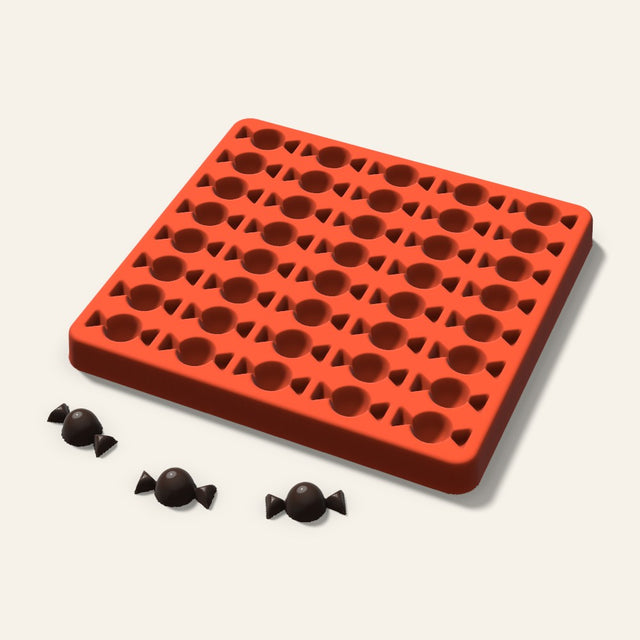 Wrapped Candy Candy Mold, 1 Inch, 40 Cavity, 3D render
