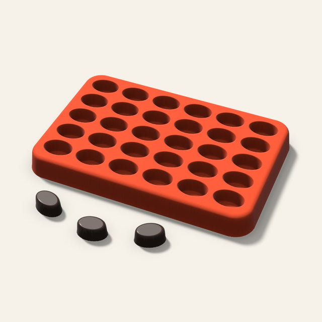 Oval Tall Gummy Mold, 0.5 Inch, 30 Cavity, 3D render