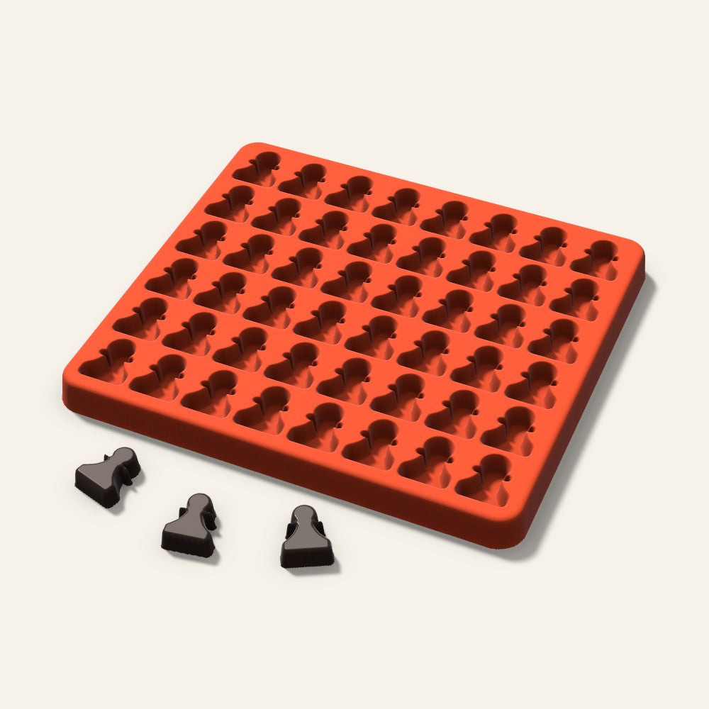 Chess Pawn Gummy Mold, 0.75 Inch, 48 Cavity, 3D render