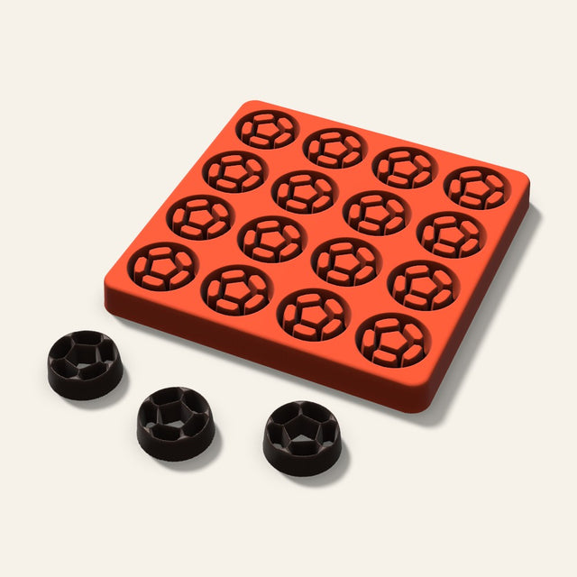 Soccer Candy Mold, 1.25 Inch, 16 Cavity, 3D render