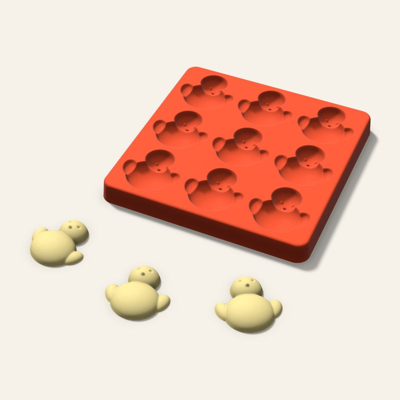 Chick Butter Pat Mold, 1.75 Inch, 9 Cavity