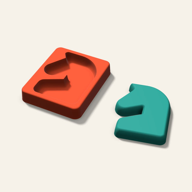 Chess Knight Freshie Mold, 3.5 Inch, 3D render