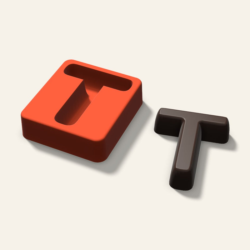 Letter T Mold, 3 Inch