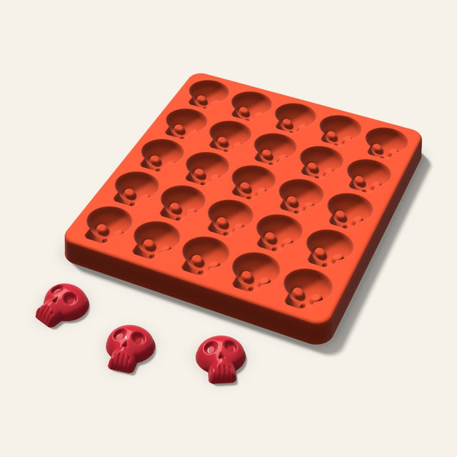Skull Candy Mold, 1 Inch, 25 Cavity, 3D render