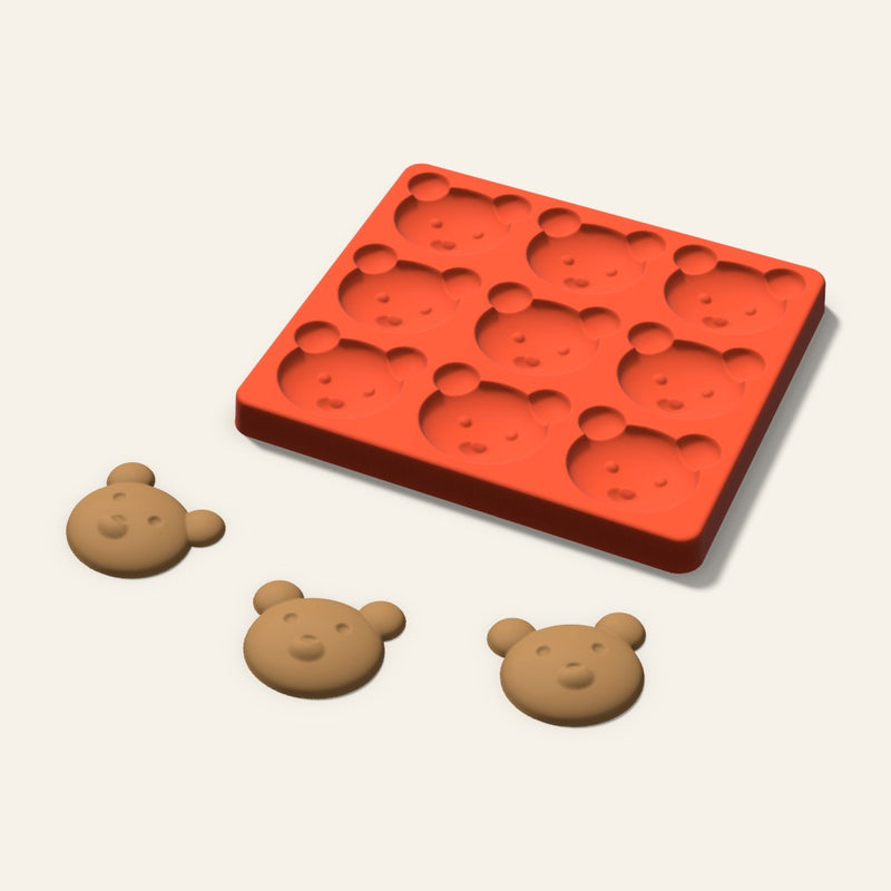 Bear Pet Treat Mold, 2 Inch, 9 Cavity