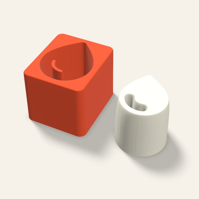 Water Drop Candle Mold, 3 x 2.5 Inch, 3D render