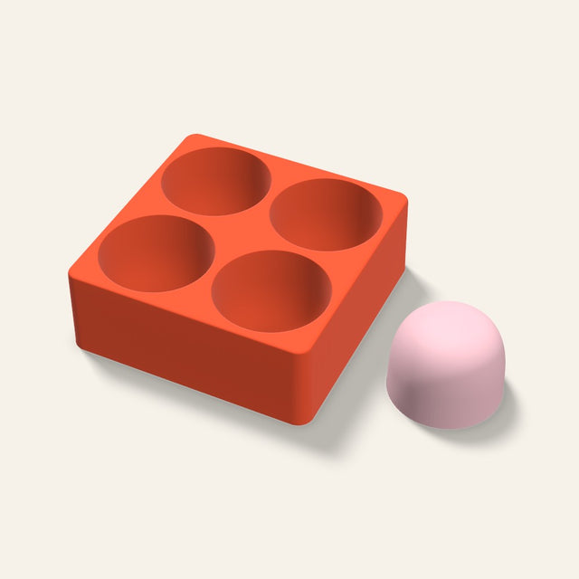 Gumdrop Soap Mold, 2.5 Inch, 4 Cavity, 3D render