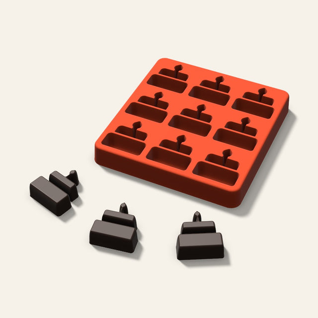 Birthday Cake Chocolate Mold, 1.5 Inch, 9 Cavity, 3D render