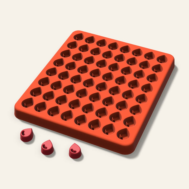 Water Drop Gummy Mold, 0.5 Inch, 64 Cavity, 3D render