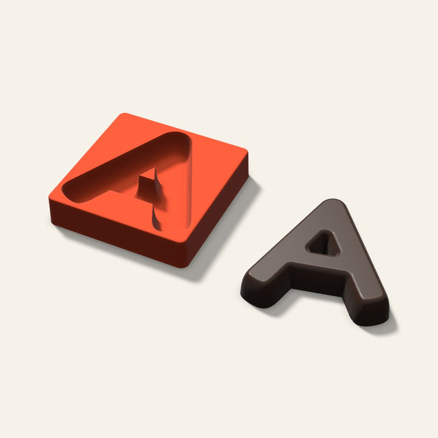 Letter A Mold, 6 Inch, 3D render