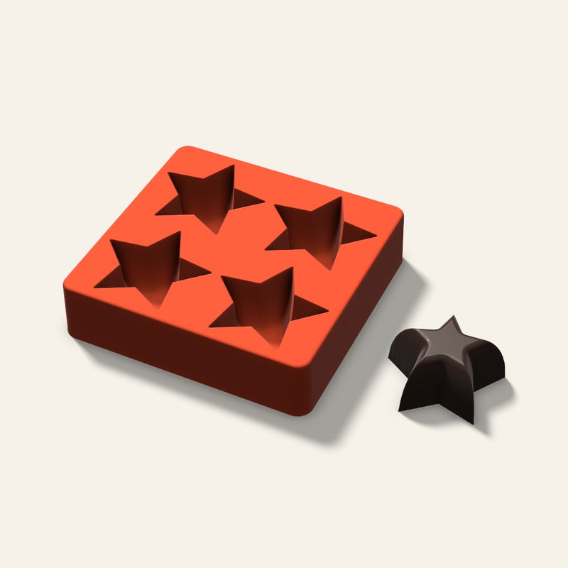 Star Mini Cake Mold, 2.5 Inch, 4 Cavity