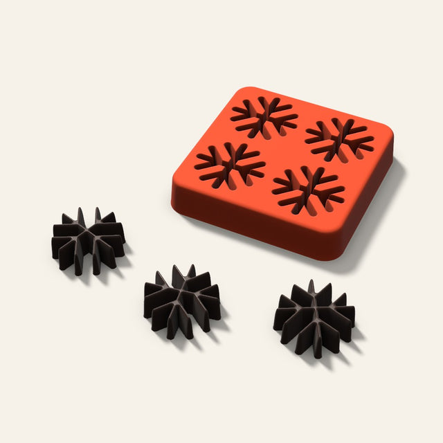 Snowflake Candy Mold, 1.25 Inch, 4 Cavity, 3D render