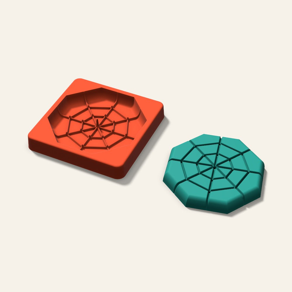 Spider Web Freshie Mold, 4 Inch, 3D render