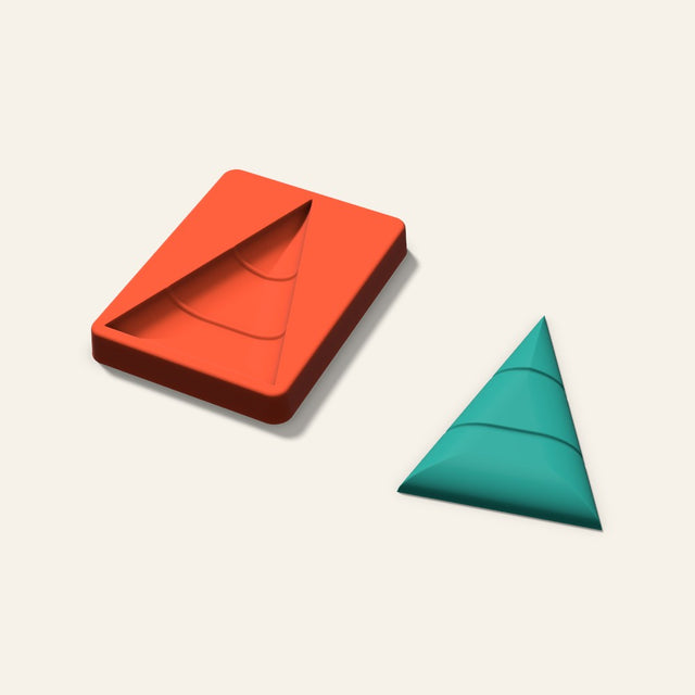 Candy Corn Freshie Mold, 5 Inch, 3D render