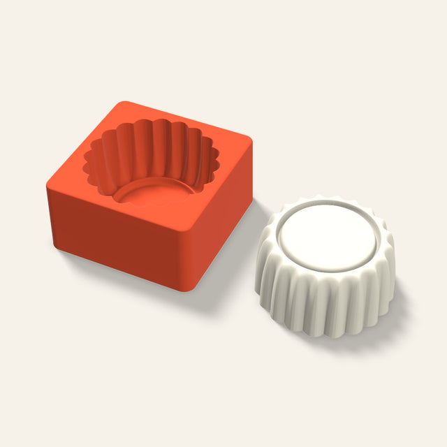 Sandwich Cookie Candle Mold, 4 x 2 Inch, 3D render