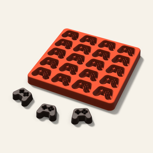 Game Controller Candy Mold, 1.25 Inch, 20 Cavity, 3D render