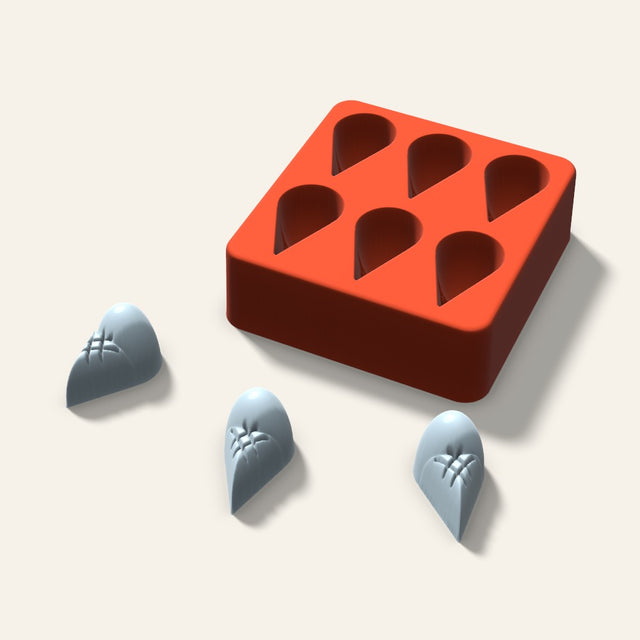 Ice Cream Cone Ice Mold, 1.5 Inch, 6 Cavity, 3D render