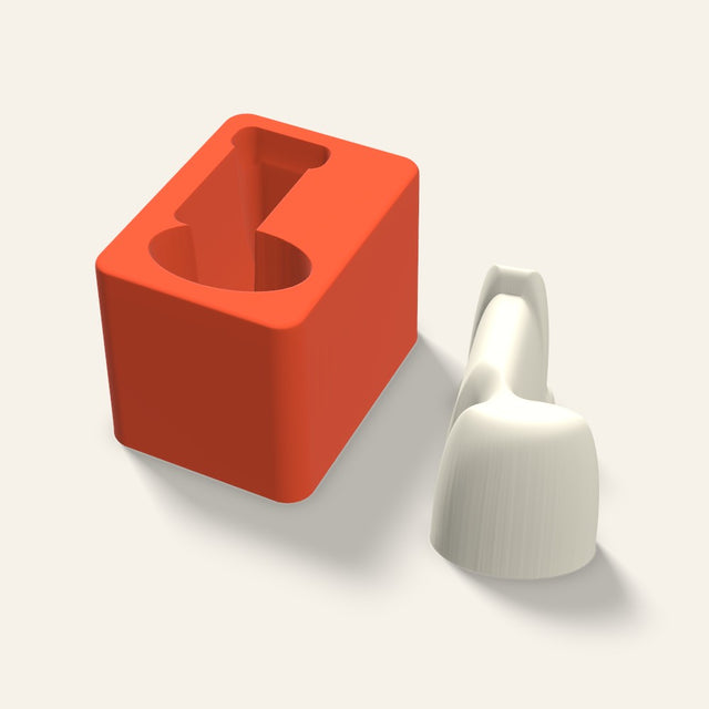 Stocking Candle Mold, 3 x 2.5 Inch, 3D render