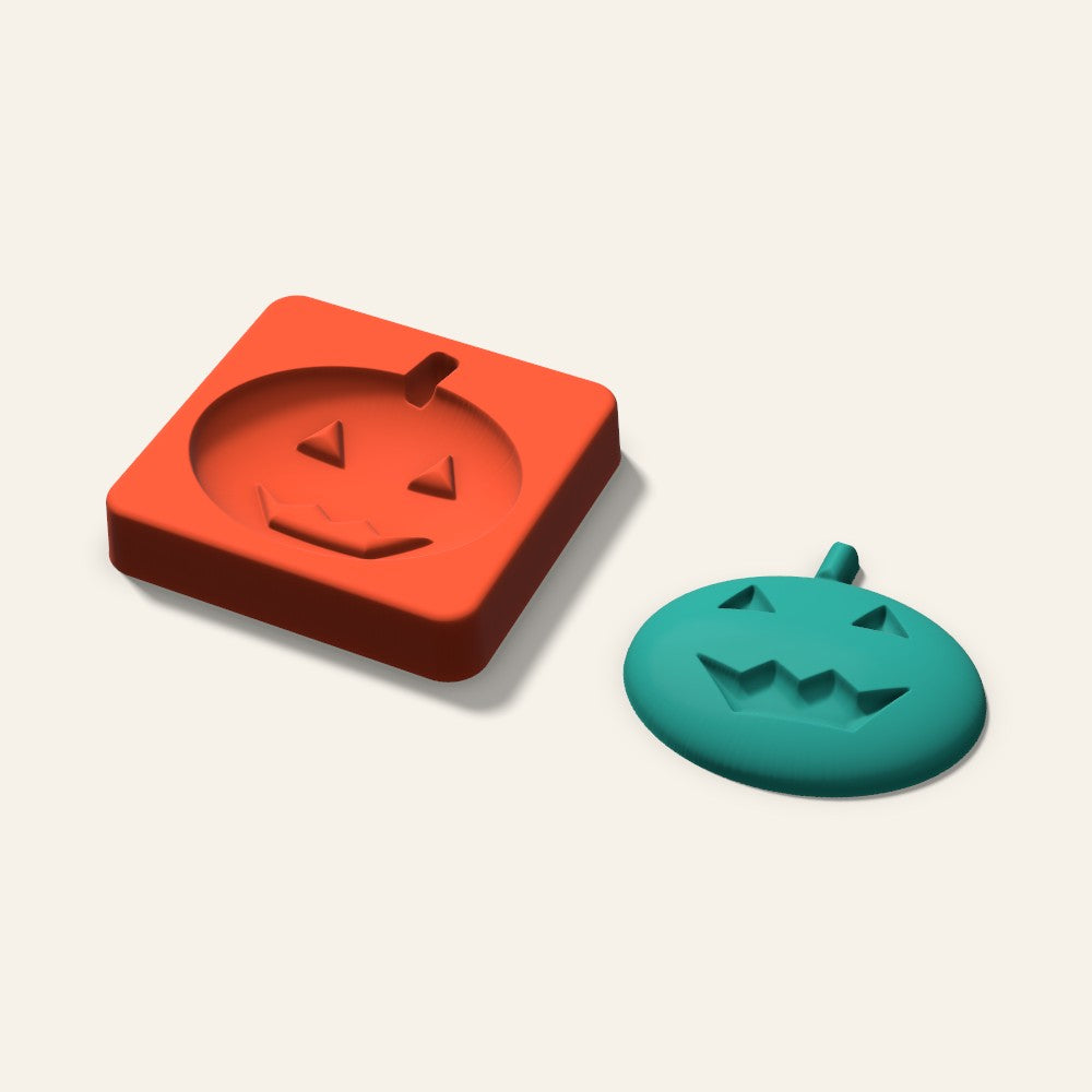 Jack-o'-Lantern Freshie Mold, 3 Inch, 3D render