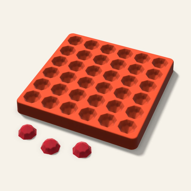 Octagon Gem Candy Mold, 1 Inch, 36 Cavity, 3D render